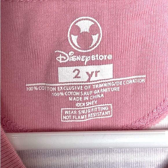 Disney Store Zip Up One Piece Sleeper Footed Striped Thumper Size 2 Year Old - Picture 3 of 7